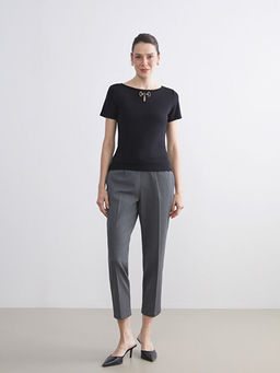 Bisiklet Yaka Kad?n Ti??rt