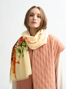 ШЕРСТЬ ХЛОПОК ШЕЛК Палантин - Tantino фото 4