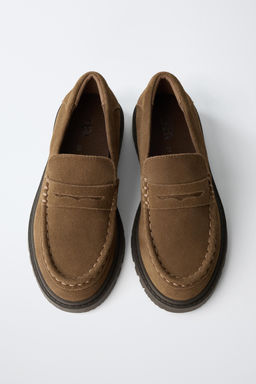 MOCAS?N ANTIFAZ PIEL / Marr?n - Zara фото 3