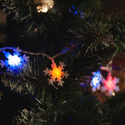 ULD-S0700-050/DTA MULTI IP20 SNOWFLAKES-3 Гирлянда светодиодная с контроллером Снежинки-3, 50 светодиодов, 7 м, разноцветная, IP20,провод прозрачный - Volpe фото 5