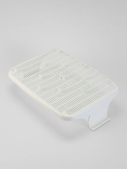 Туалет с сеткой, 44×33×11.5 см, коричневый, белый