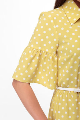 Платье ANELLI 713 желтый/горох  фото 7