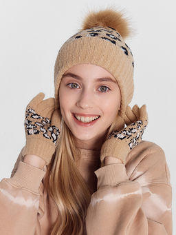 Перчатки детские с леопардовым узором - Mark formelle фото 7