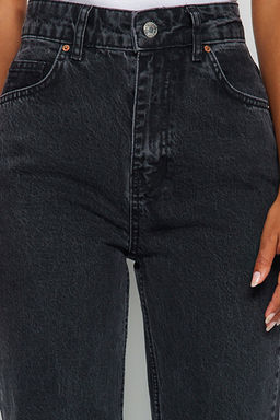 Antrasit Yuksek Bel Genis Paca Wide Leg Smoke Jeans TWOAW24JE00089