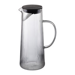 Кувшин 1,2 л AROMA цв. боросиликатного рельефного стекла с крышкой-фильтром из п/п арт. 106482 - Полимербыт фото 2