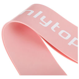 Фитнес-резинка ONLYTOP, 30×5×0.12 см, нагрузка 15 кг, цвет пудровый