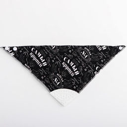 Нагрудник-бандана/слюнявчик для кормления «Я люблю есть» непромокаемый с прорезывателем, на кнопке