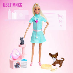 Кукла модель Ветеринар с аксессуарами, МИКС - Simaland фото 4