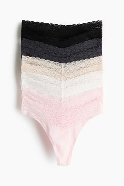 Pack de 10 bragas Thong de encaje - H&m фото 3
