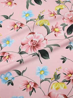 Штапель Цветущая долина цв.нежно-розовый, ш.1.45м, вискоза-100%, 100гр/м.кв