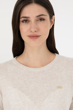 Женский базовый свитер из каменного меланжа Неожиданная скидка в корзине - U.s. polo assn фото 2