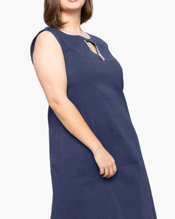 Платье, синее - Sheego фото 5