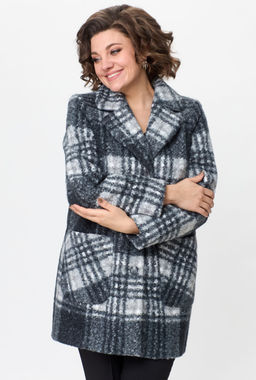 Пальто БелЭльСтиль 825 клетка фото 4