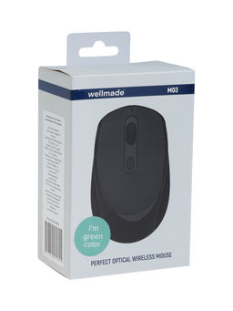 Мышь WELLMADE M03, беспроводная, оптическая, 1200 dpi, зеленая