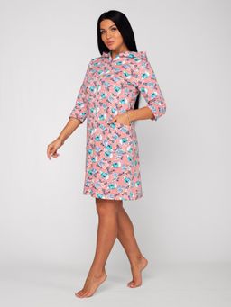 Халат женский футер начес на молнии УЮТ РОЗОВЫЙ - Domtrik фото 3