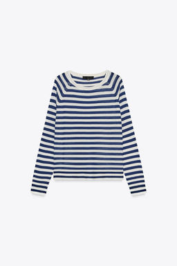 FINE KNIT STRIPED SWEATER - Zara фото 12