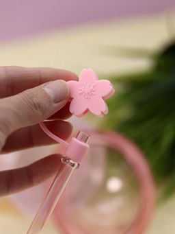 Тамблер iLikeGift "Flowers are light", pink (380 мл)
