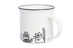 Кружка 240 мл 10,3*7,1*7,5 см БЕЗ КОТА ЖИЗНЬ НЕ ТА Жизнь кошек NEW BONE CHINA - Elan gallery фото 4