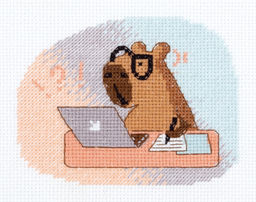 Klart набор для вышивания 12-068 Весь в работе 14.5 х 12 см