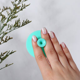 Щётка для умывания «Круг», силиконовая, на присоске, d=5.5 см, бирюзовая