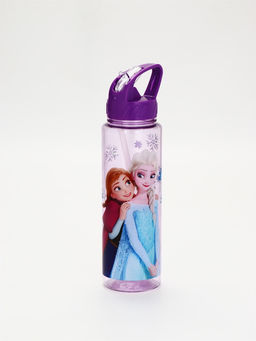 Бутылка пластиковая с трубочкой-непроливайкой «Снежная принцесса», 750 мл