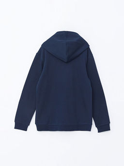 Kap??onlu Bask?l? Erkek ?ocuk Sweatshirt - Waikiki фото 3