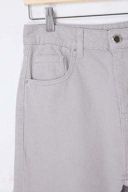 Gri D_K_ML_ Pa_a Detayl_ Y_ksek Bel Wde Leg Jeans TWOAW27JE00052 - Trendyolmilla фото 7