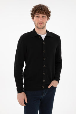 Мужской черный базовый трикотаж кардиган Неожиданная скидка в корзине - U.s. polo assn фото 3