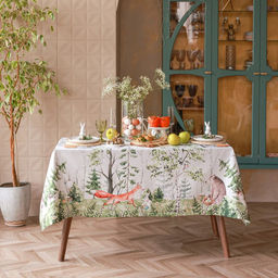 Набор столовый Этель Лесная сказка, скатерть 148х218+/-2см с ГМВО, салф.40х40 см - 12 шт  фото 12