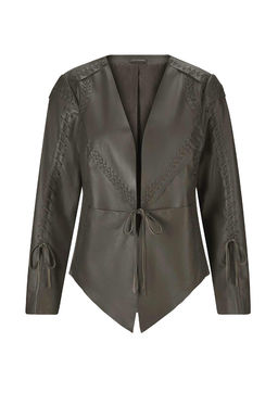 Кожаная куртка, серо-коричневая - Heine фото 2