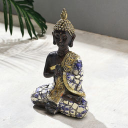 Фигурка полистоун TAKE IT EASY «Будда; ладони», мозаика, 15×8×21 см