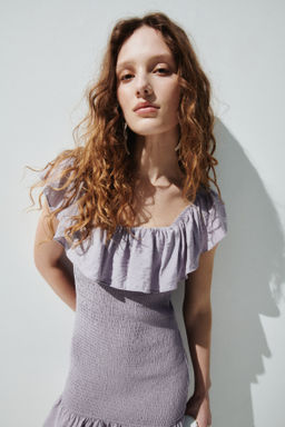Flounced off-the-shoulder dress - H&m фото 7