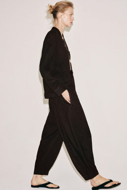 PANTAL?N BARREL LINO ZW COLLECTION / Marr?n - Zara фото 4