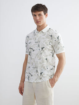 Polo Yaka Desenli Erkek Ti??rt