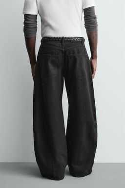 JEANS BALLOON FIT CREMALLERA / Negro - Zara фото 3