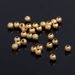 Кримп - зажимная бусина СМ-434-1, набор 30 шт. 4 мм, цвет золото