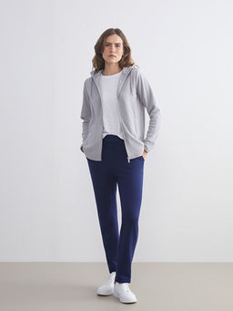 Kap??onlu Polar Kad?n Fermuarl? Sweatshirt