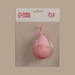 Цена за 2 шт. Спонж для макияжа «Капля», 6×4 см, увеличивается при намокании, в футляре, нежно-розовый