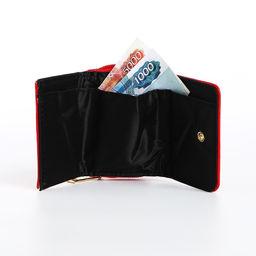 Кошелёк на кнопке, цвет красный - Simaland фото 6