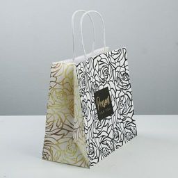 Пакет подарочный крафтовый Present for you, 25 22 12 см - Дарите счастье фото 2