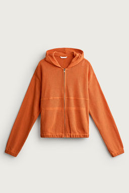 SOBRECAMISA RELAXED FIT ESTRUCTURA RED / Naranja - Zara фото 7