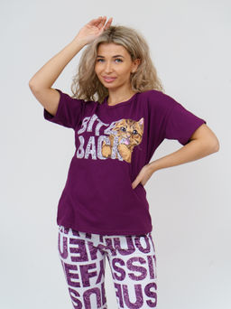 783 Пижама "Буквы/фиолетовый"