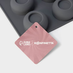 Форма для выпечки и муссовых десертов KONFINETTA Фолд, силикон, 28,8?17,1?2,6 см, 12 ячеек (4,2?2,5 см), цвет серый  фото 7