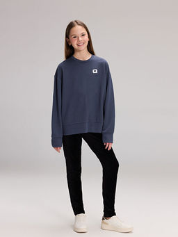 Bisiklet Yaka K?z ?ocuk Sweatshirt