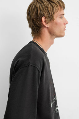 WASHED PRINT KNIT T-SHIRT - Zara фото 6