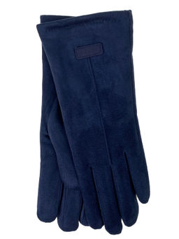 Элегантные женские перчатки из кожи и велюра, цвет шоколад - Greta фото 16