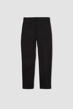 Черные школьные брюки из габардина для мальчика - Defacto фото 11