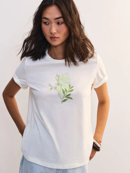 Футболка из хлопка с принтом ZR2605013423-2 / Zarina