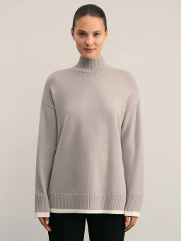 Джемпер с воротником стойкой / Zarina  фото 3