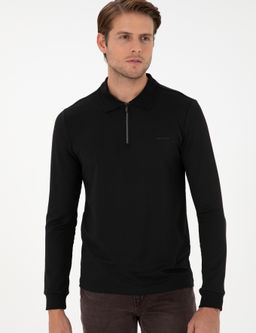 Siyah Regular Fit Sweatshirt - Pierre cardin фото 3